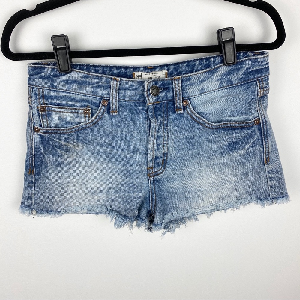 Free People Cut Off Denim Shorts